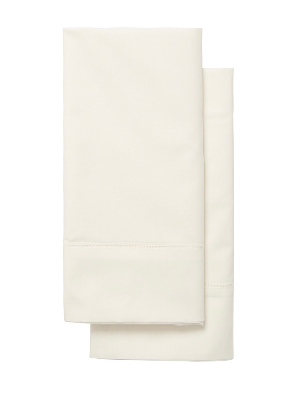 New Frette King Pillowcases in Ivory Lux Percale Price is for (2) Pillowcases